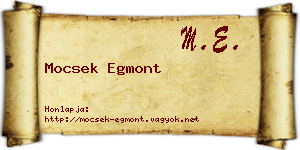 Mocsek Egmont névjegykártya